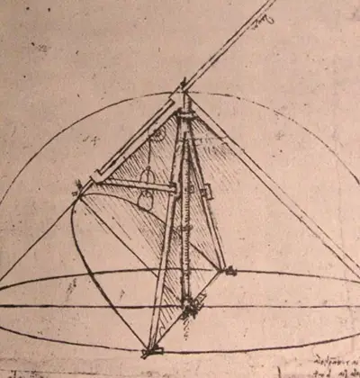 Diseño para un compás parabólico Leonardo da Vinci